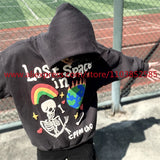 Autumn Winter New American Heavy Duty Vintage Hoodie Long Sleeve High