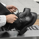 High Street Big Toe Leather Designer Shoes Men Women Streetwear Fashion Hip Hop Vintage Lightweight Casual Increase Derby Shoes