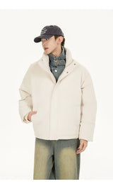Winter Splice Denim Cotton-padded Jacket Men Women Stand Collar Fashion Loose Casual Thicken Warm Parkas Jacket Boyfriend Coat