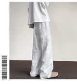 harajuku streetwear tie dye casual pants men women wide leg straight mopping trousers oversize korean fashion drawstring pants unique default style 1289