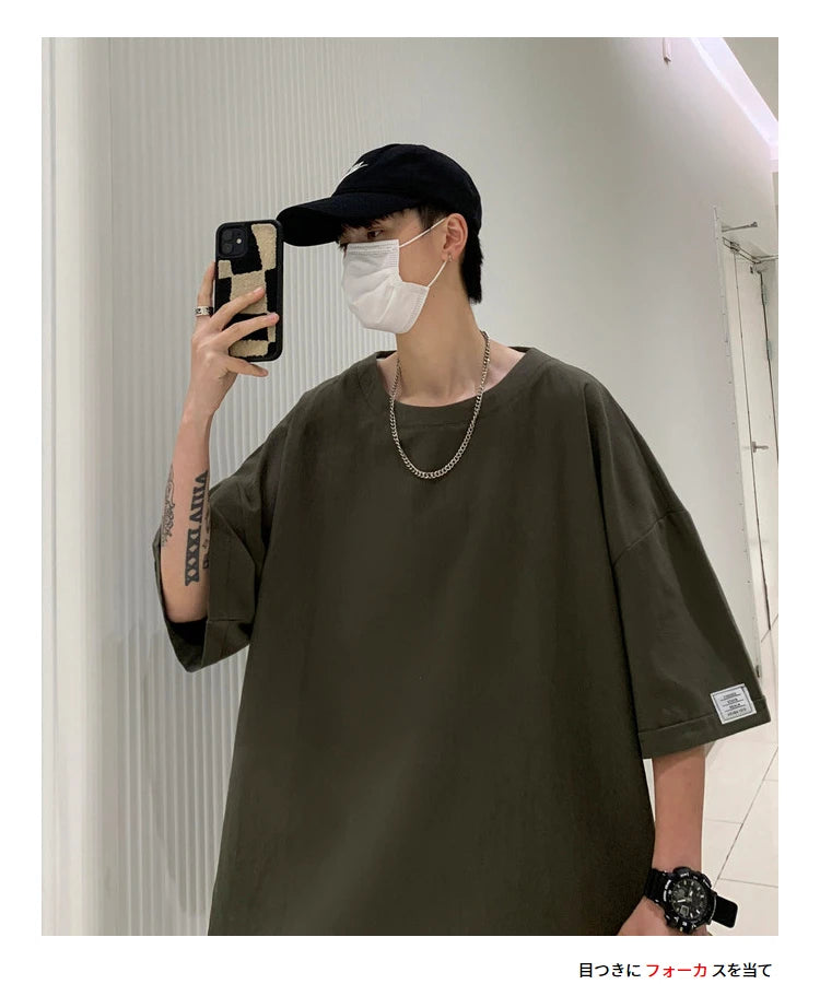 Anime Streetwear top – T Shirt Oversized Cotton Men Fashion Mens Summer Tshirts Ove