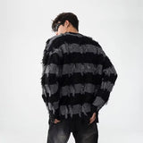 bold graphic pullover, layered streetwear look, soft knit pullover with flame design, y2k fashion statement