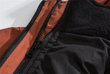 Quilted zip-up oversized parka vintage hooded