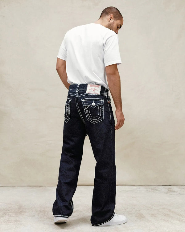 hip hop streetwear denim baggy pants true religion fashion embroidered y2k gothic straight leg wide leg jeans men clothing denim street jeans