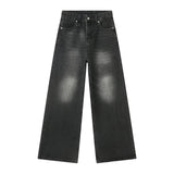 streetwear vintage y2k men s jeans black baggy trousers new wide leg denim pants hip hop harajuku distressed straight pants unique jeans style 772