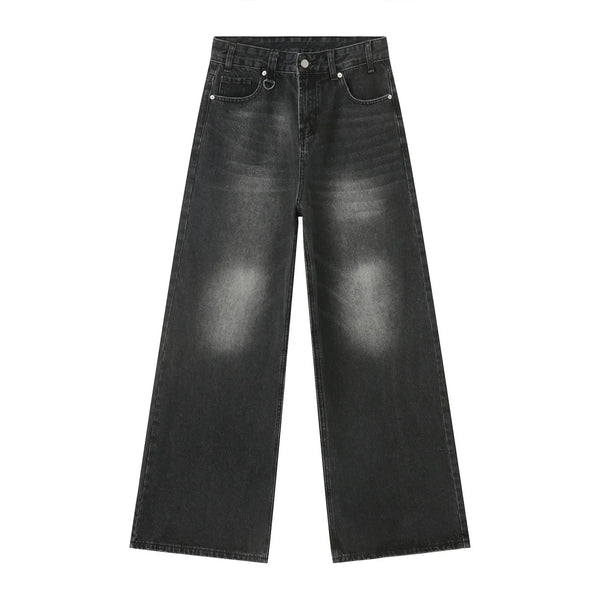 streetwear vintage y2k men s jeans black baggy trousers new wide leg denim pants hip hop harajuku distressed straight pants unique jeans style 772