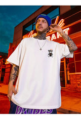 Anime Oversized shirt – American Street Bear Printed Men T Shirt Summer Crewneck