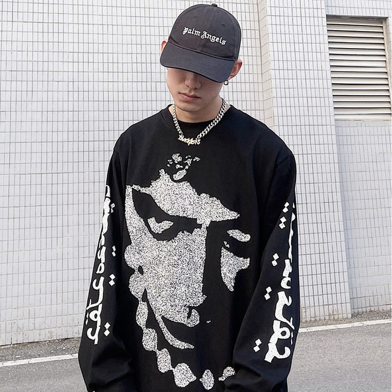 "Scary Hours" Unisex Men Women Streetwear Graphic Sweatshirt Daulet Apparel