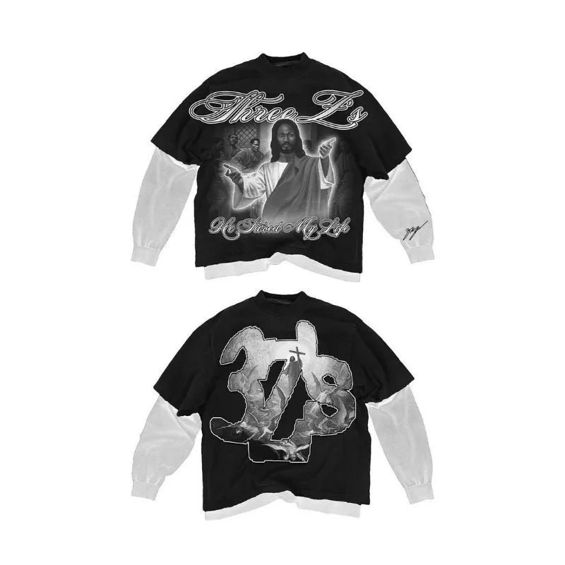 Gothic Graphic tee – 2024Y2K European And American Street Harajuku Retro T Shirt