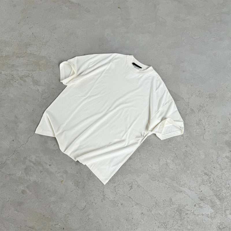 trapwear streetwear top featuring 24fw fogess cloud series cleanfit summer solid silicone letters full cotton quality short sleeve tops t shirt for summer