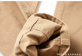 autumn winter heavyweight pure cotton thick american retro workwear khaki pants business casual mens basic solid color pants unique default style 1064