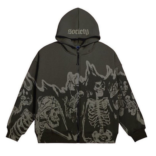 "New World" Graphic Unisex Streetwear Vintage Women Men Y2K Hoodie