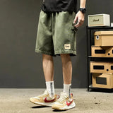 summer american casual retro shorts for men 2025 new loose straight short sweatpant streetwear fashion five point baggy bermudas streetwear sweatpants