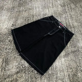 Harajuku Y2k Wexwear Embroidery Skateboarding Jeans Denim Men Letter Graphic Streetwear Shorts 2024 Baggy Gym Basketball Shorts