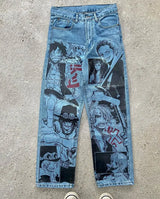 harajuku japanese anime style streetwear y2k jeans for men wide trouser graphic new women high waist jeans wide leg jeans pants unique jeans style 4987
