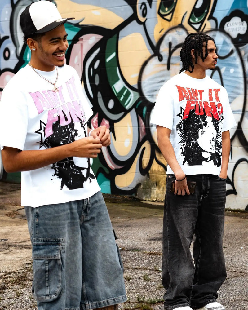 Anime Oversized shirt – 2024 Goth Fashion Cartoon Letter Printed Oversized T Shirt M