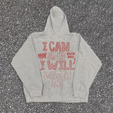 Autumn Winter American Niche Letter Print Versatile Velvet Hooded Sweatshirt Fashionable Ins Couple Design Thickened Jacket Top