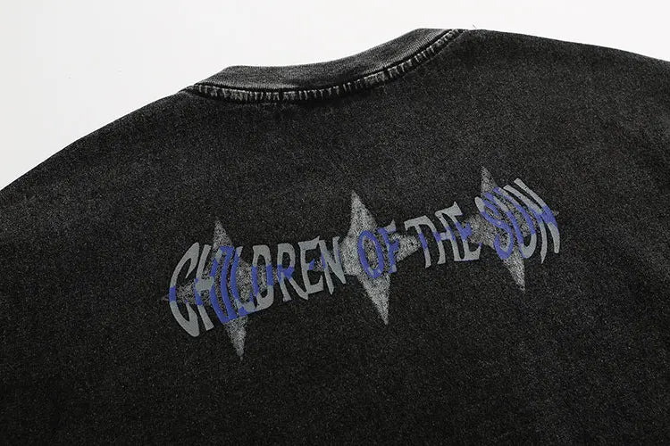 Glitchcore Fashion – Mens Punk T Shirt Streetwear Hip Hop Vintage Retro Graphic P – Modern Streetwear for Everyone
