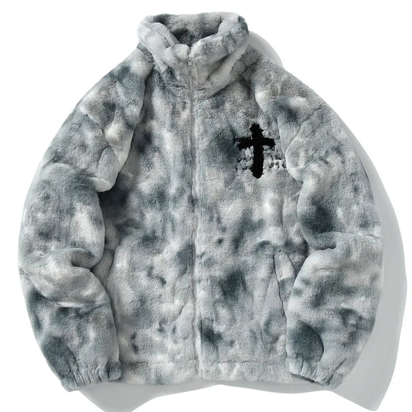 premium wear hip casual design streetwear oversized style high graphic quality material urban everyday 264365 mens-rabbit-fur-jacket-coats-hip-hop-cross-letters-winter-fleece-jacket-streetwear-casual-harajuku-coat-zip-up-fashion-outwear print fit unisex essential - style hop fashion image streetwear design ID 0a9f5