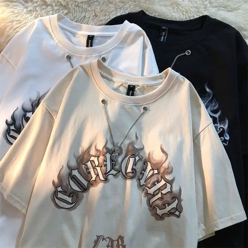 Vaporwave Streetwear – Dark Gothic Letter Creative Graphic T Shirts Men Women – Modern Streetwear for Everyone