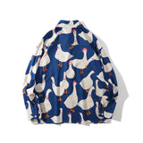 Dark Icon Full Printed Hawaiian Shirt Men Long Sleeve Turn-down Collar Shirts for Men