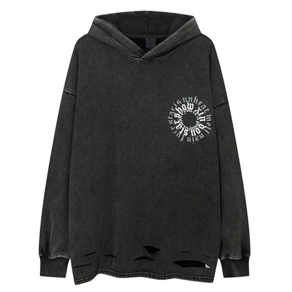 gothic graphic tee featuring fashion letter printed hoodie hip hop retro washed bottom ripped sweatshirt streetwear men hooded warm fleece loose tops hoodies