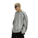Hip Hop Sweatshirt O-neck Harajuku Skateboard Streetwear Zipper Up Pullover Unisex Casual Autumn Winter Loose Tops Men Clothing