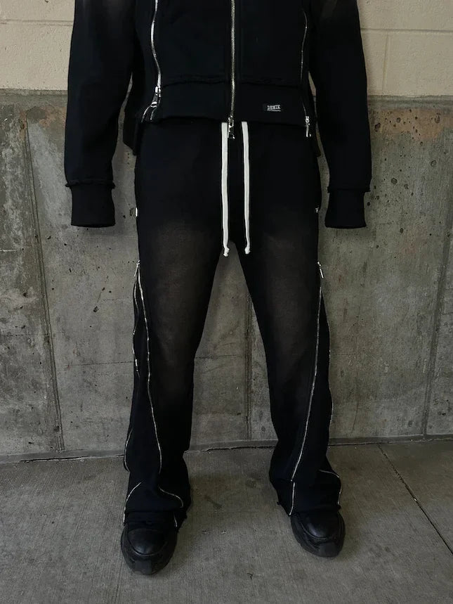 baggy casual y2k pants retro hip hop zipper cargo pants sweatpants men women harajuku letter joggers women trousers streetwear relaxed fit joggers