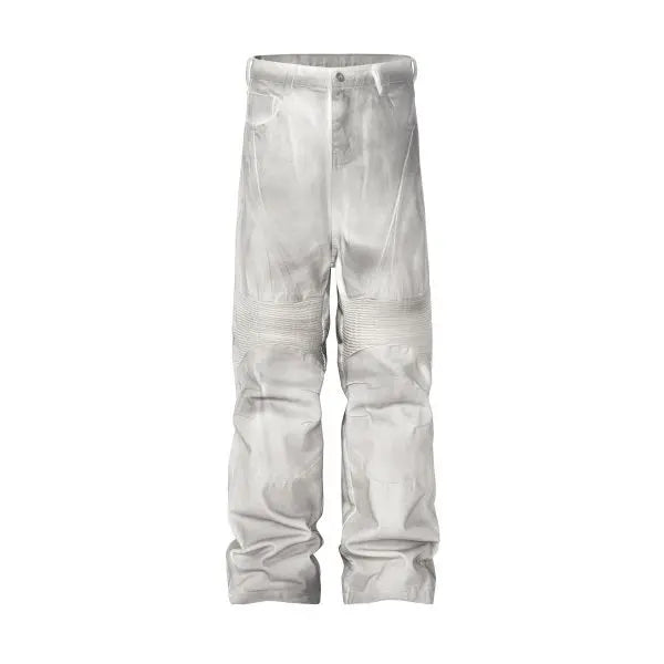 european and american high street washed distressed wide leg jeans pants y2k hip hop splashing ink pleated beggar jeans vintage unique jeans style 1378