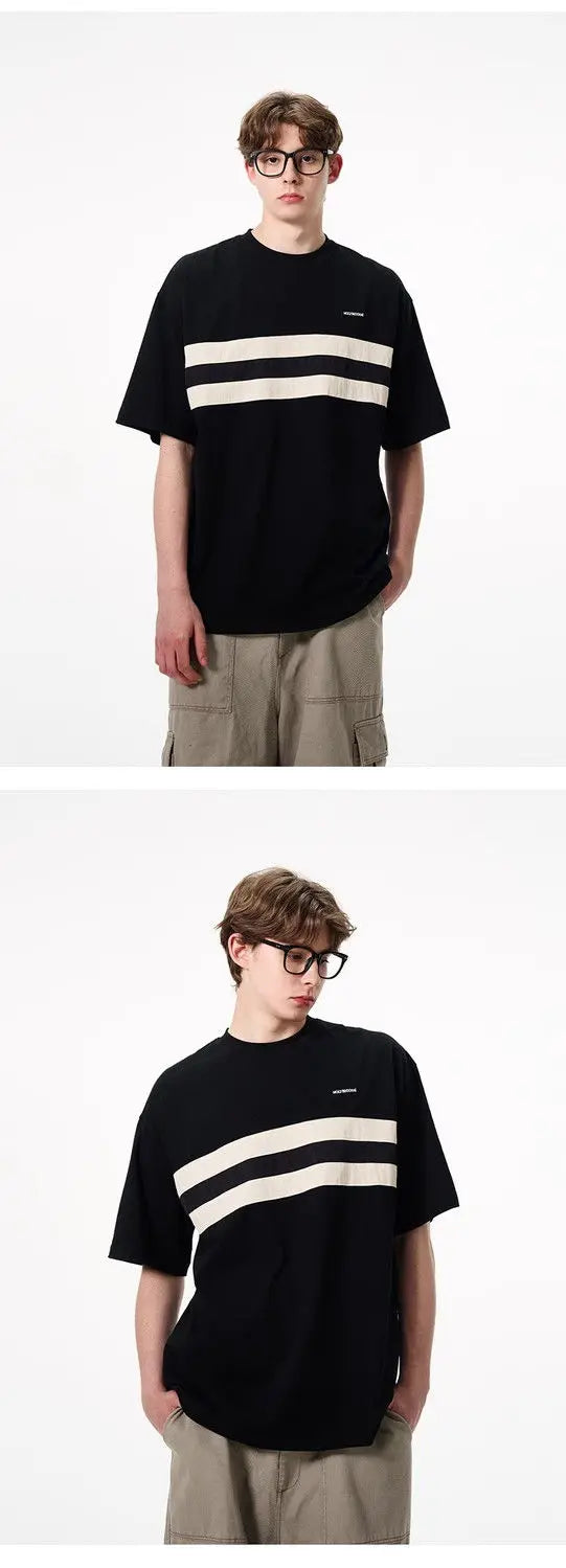 American summer street fashion men and women personalized letter print round neck short sleeved couple Harajuku loose casual top