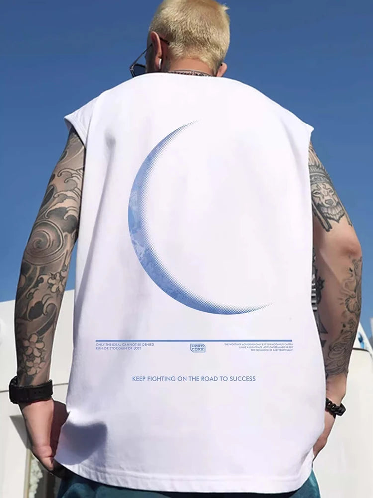 Glitchcore Aesthetic drop – Summer Goth Graphic Tank Tops Men Hip Hop Fashion Sleeveless