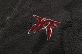 mens harajuku graffiti fleece jackets and coats letter embroidery hairy zipper outerwear warm streetwear parkas bomber jacket - variant style 20ffcd for streetwear fashion