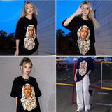 Trapwear Anime panel – Hip Hop Streetwear Black T Shirt Graphic Harajuku Printed T