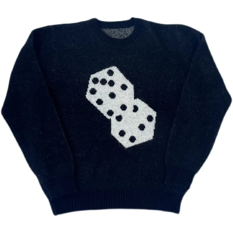 new 2022 men luxury winter gentleman classic mohair dice knit casual sweaters pullover asian size high drake r014 - unisex casual winter pullover, high quality cotton hoodie, soft fleece-lined outerwear