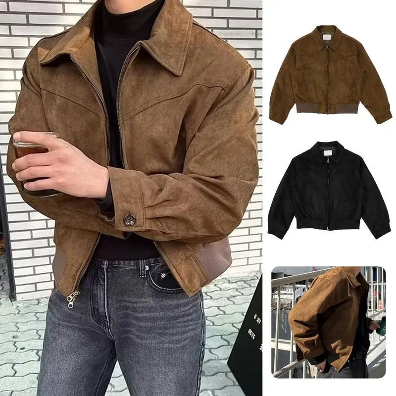 zip-up streetwear coat, 2025 outerwear trend, men's streetwear fashion, oversized urban jacket, high quality cold-weather coa