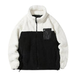 winter fleece faux fur parkas fashion warm women lambswool coat high street couple streetwear oversize jacket for men beige p - variant style 99508e for streetwear fashion