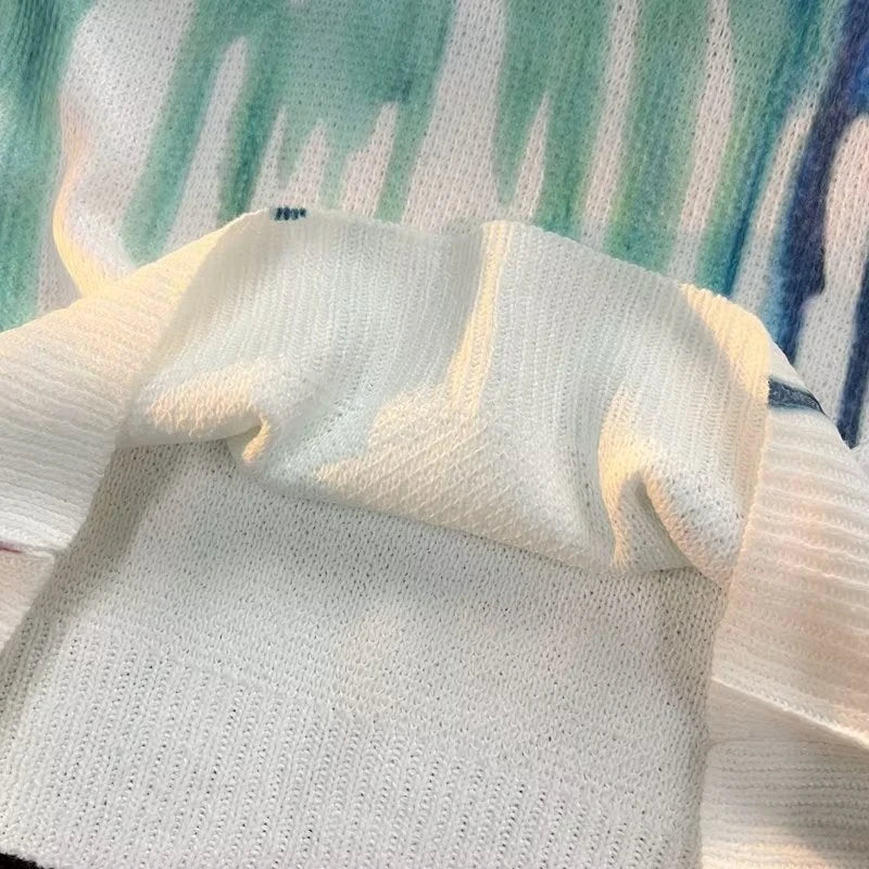 techwear flame knit sweater with structured oversized fit, ideal for cold streetwear layers, men’s streetwear clothing piece 