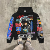 Y2K Graphic Tee – Vintage War Graphic Print Hoodies Women Y2K Tops Sweatshirt