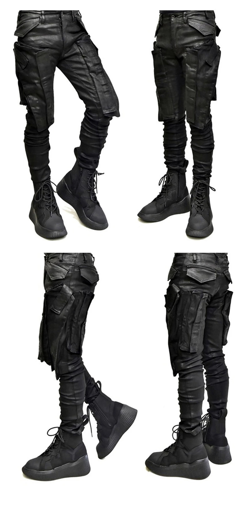 2022 multi pockets cargo pants hip hop tactical function pants casual joggers trousers streetwear unique joggers style 4535