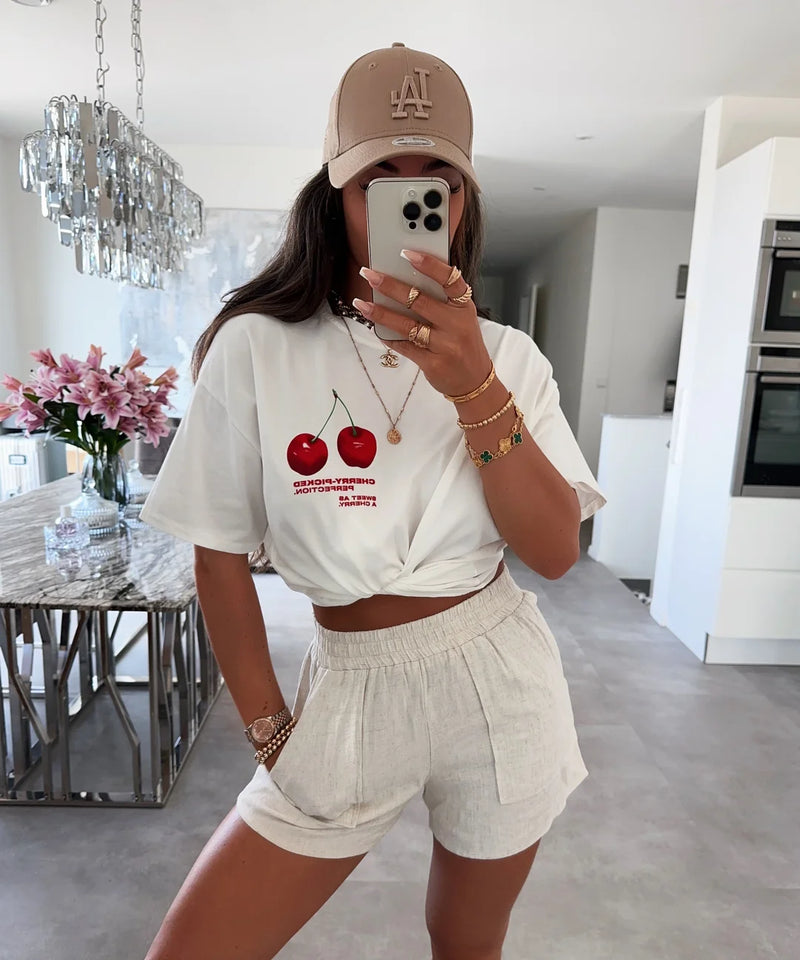 Urban Heat Tee – Graffiti Drip Flame and Retro Crown Print