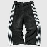 harajuku y2k baggy jeans high quality embroidered striped sweatpants baggy jeans women streetwear casual wide leg denim pants unique joggers style 4768