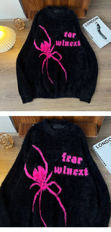 grunge knit sweater with heavyweight fabric, layered urban look for cold weather, street fashion menswear trend for seasonal 