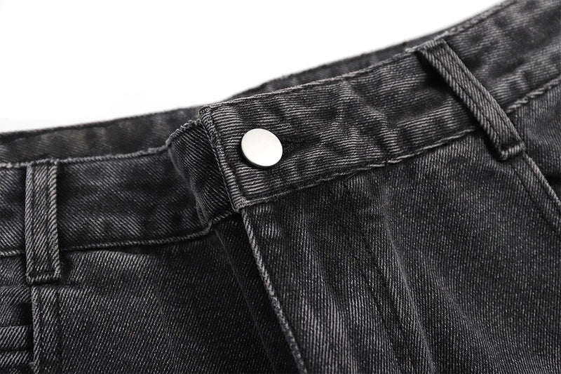hip hop graffiti black wide leg jeans mens vintage distressed patches ink splashed jeans y2k logging cargo denim trousers women unique cargo style 4514