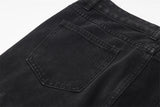 detachable button black washed baggy jeans for men straight harajuku ropa hombre loose denim trousers oversized cargo pants unique cargo style 617