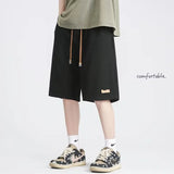 summer running baggy y2k shorts for men casual gym sport short pants threaded solid drawstring basketball bermuda masculina unique shorts style 3524