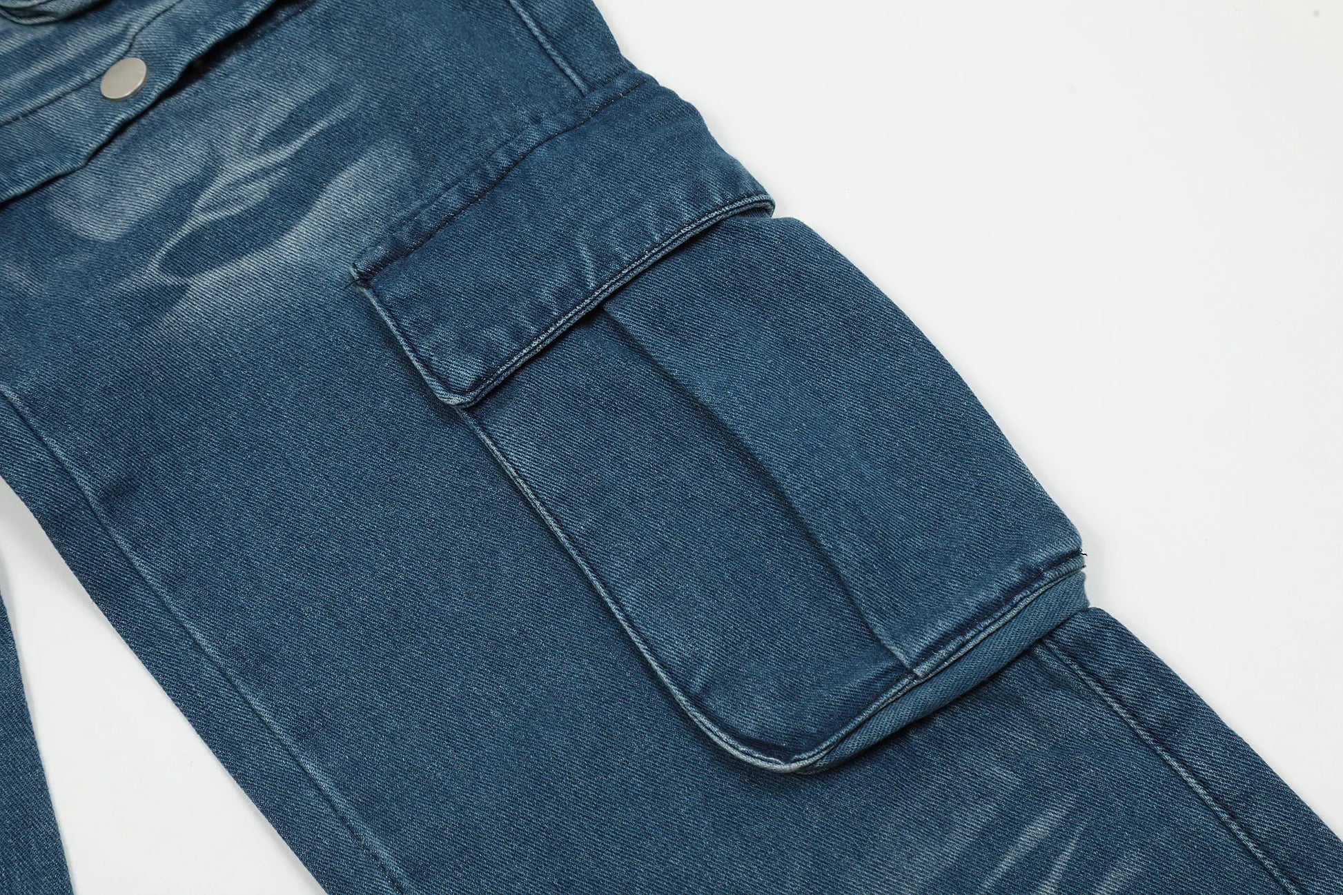 american retro buttons detachable design wide cargo jeans mens womens straight leg pants hip hop washed jeans overall 2023 unique cargo style 919