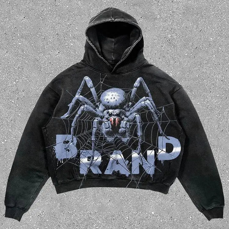 Oversized Punk Printing Hoodie Streetwear Harajuku Sweatshirt Y2K Tops