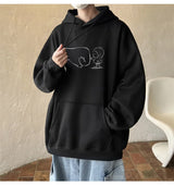 Funny Cartoon Fist Bump Kawaii Graphic Hoodies For Men Y2K Streetwear Oversized Pullover Sweatshirts Hombre Fleece Clothing