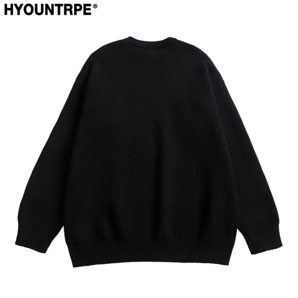 hip hop knitted sweater men winter o neck anime spider web pattern pullover streetwear casual loose sweater warm jumper knitwear - graphic printed hoodie for men and women, soft fleece-lined outerwear, oversized streetwear hoodie