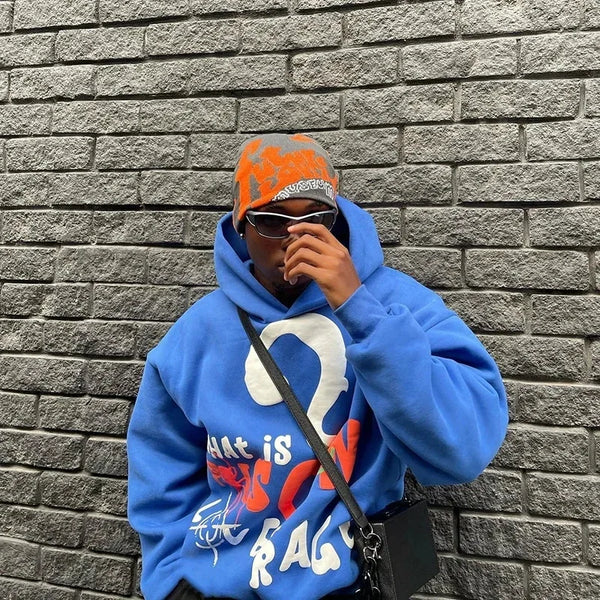 Y2K Women Hoodies Letter Print Harajuku Aesthetic Punk Hip Hop Long Sl